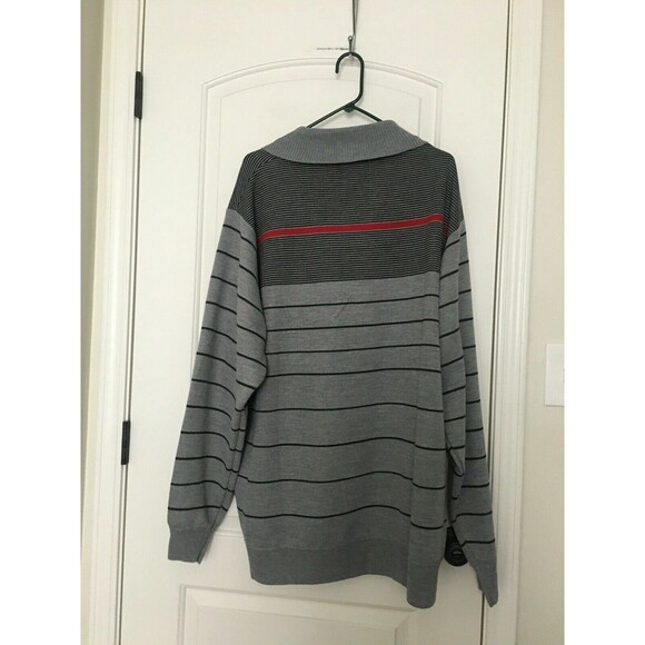 Akademiks Men's Big & Tall Striped Cardigan Sweater Size 4XL Multi-Color - Picture 9 of 11